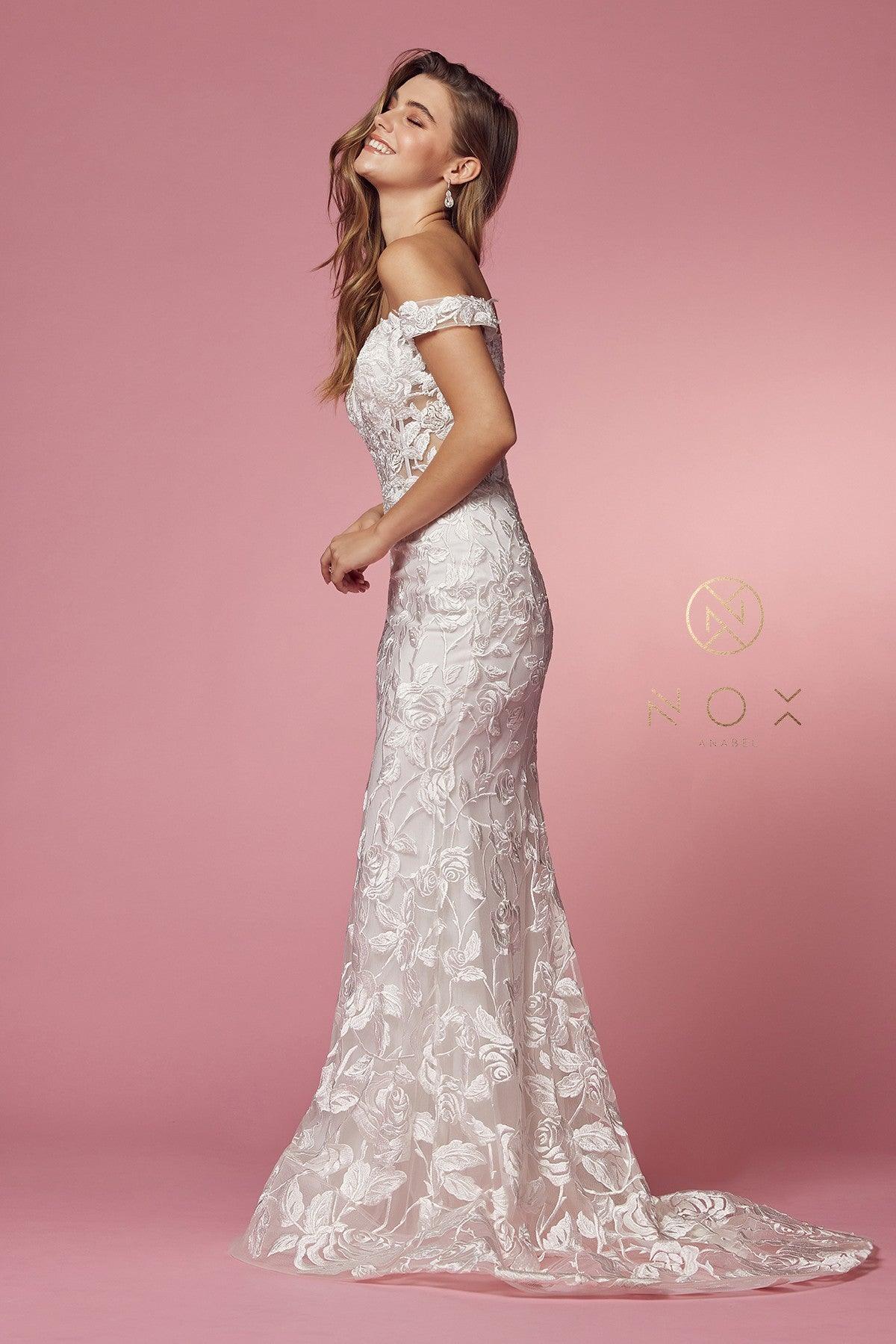 Off Shoulder Long Wedding Dress Sale