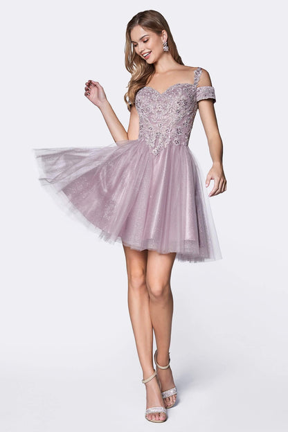 Off Shoulder Short Prom Dress Sale - The Dress Outlet