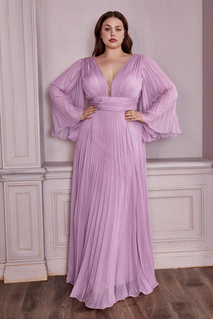 Plus Size Long Formal A Line Prom Dress Lavender