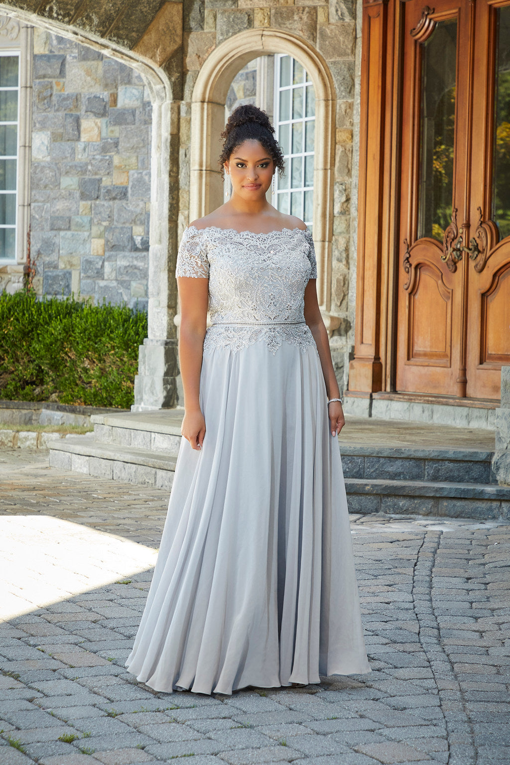 Formal Dresses Long Formal Mother of the Bride Dress Silver