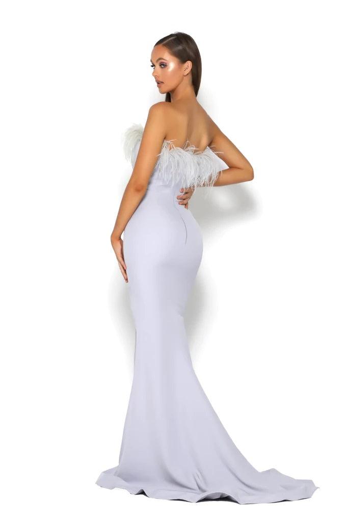 Portia and Scarlett Feather Bodice Elegant Prom Dress PS2026 - The Dress Outlet