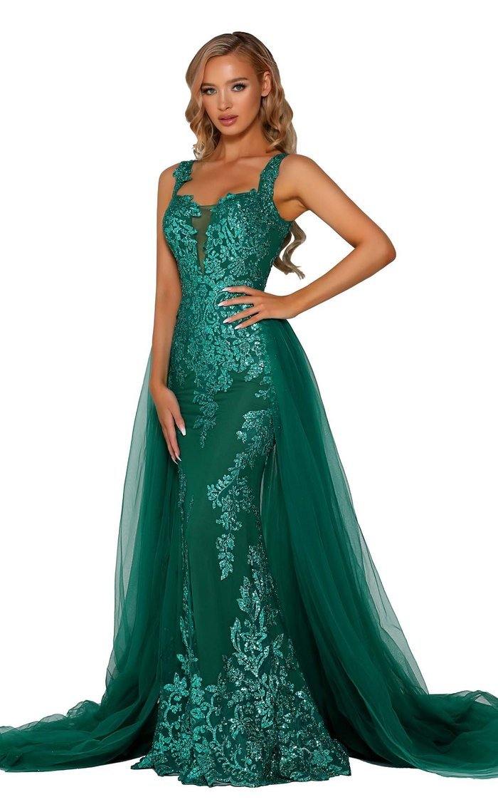 Portia And Scarlett Applique Cape Dress PS5011 - The Dress Outlet