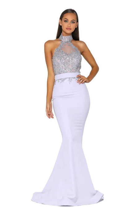 Portia And Scarlett Embroiderd Long Fitted  Prom Dress PS5027 - The Dress Outlet