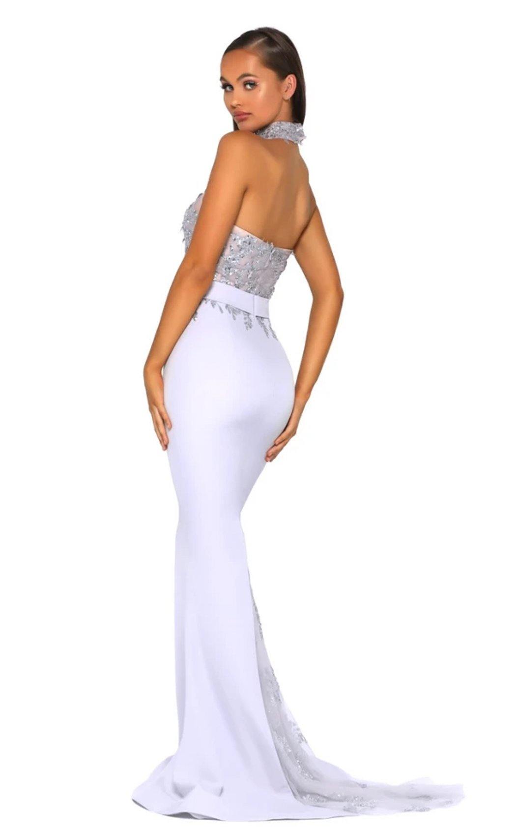 Portia And Scarlett Embroiderd Long Fitted  Prom Dress PS5027 - The Dress Outlet