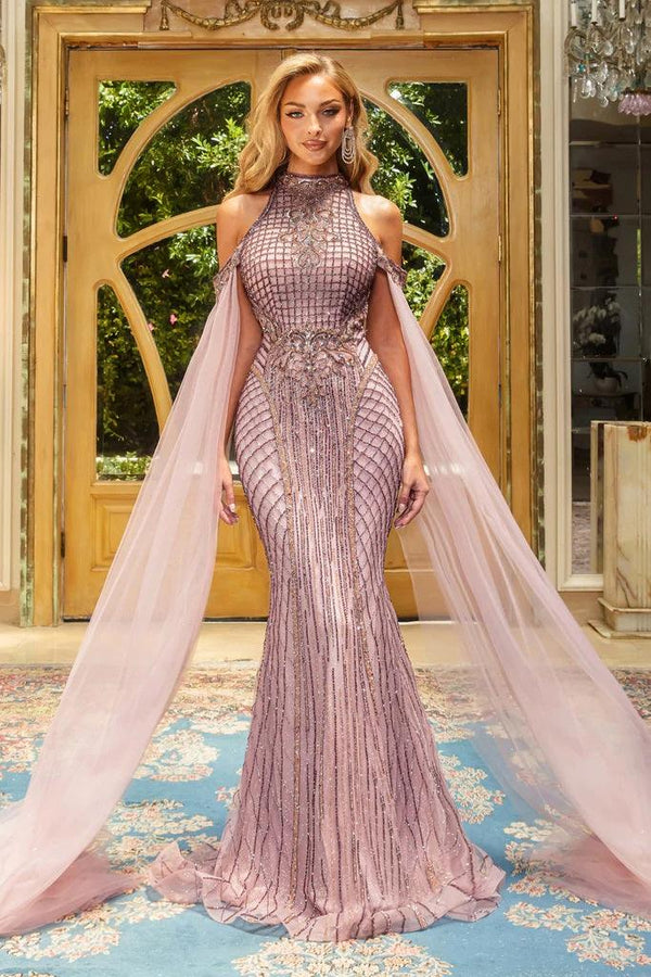 Portia And Scarlett 22925 Long Halter Prom Dress