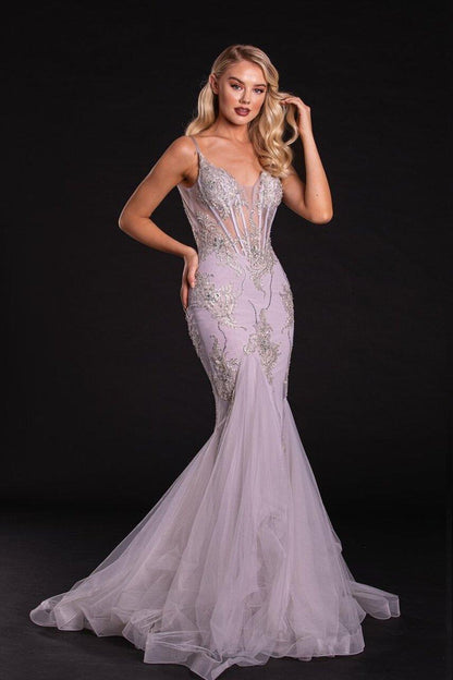 Portia and Scarlett Long Mermaid Gown 21104 - The Dress Outlet