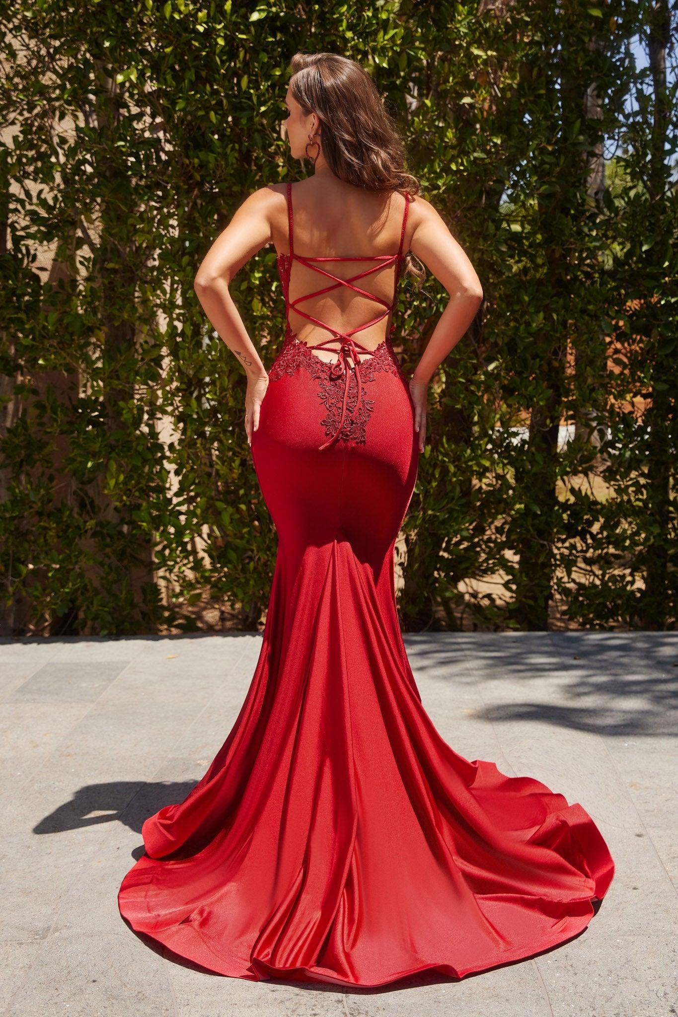Red Portia And Scarlett 22641 Long Sexy Formal Prom Dress Prom