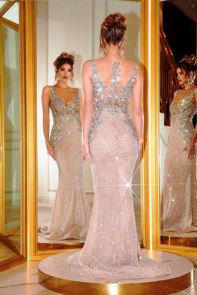 Portia And Scarlett 21413C Long Sleeveless Prom Gown