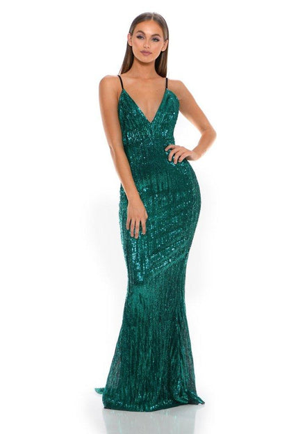Portia and Scarlett Prom Long Formal Dress GLISTEN - The Dress Outlet