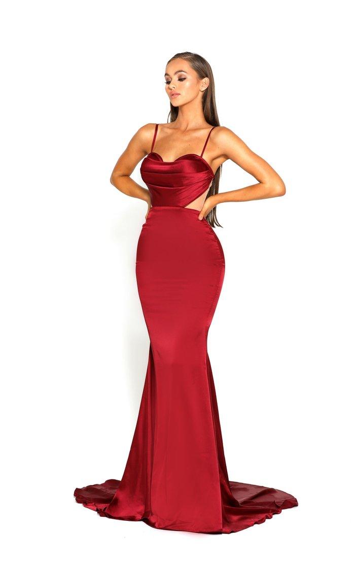 Portia and Scarlett Prom Long Halter Dress 1977 - The Dress Outlet