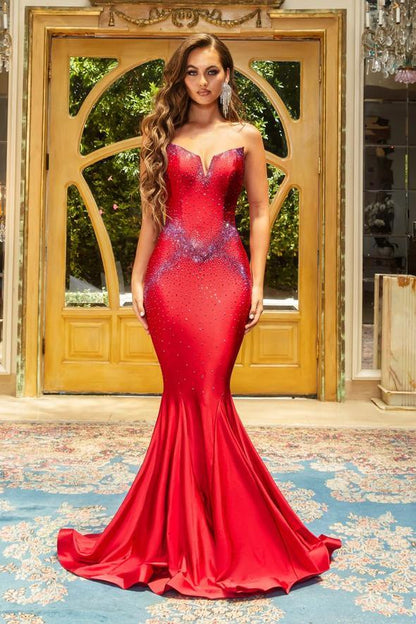 Portia and Scarlett Prom Long Strapless Dress 22242 - The Dress Outlet