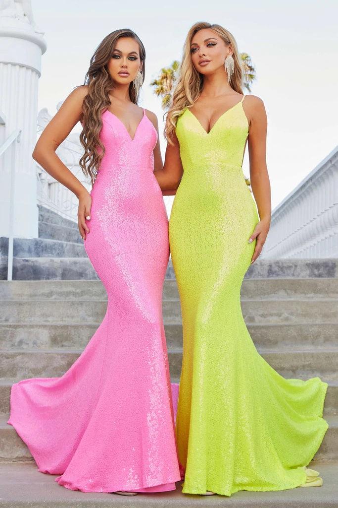 Portia And Scarlett Sexy Long Formal Prom Dress Hot Pink