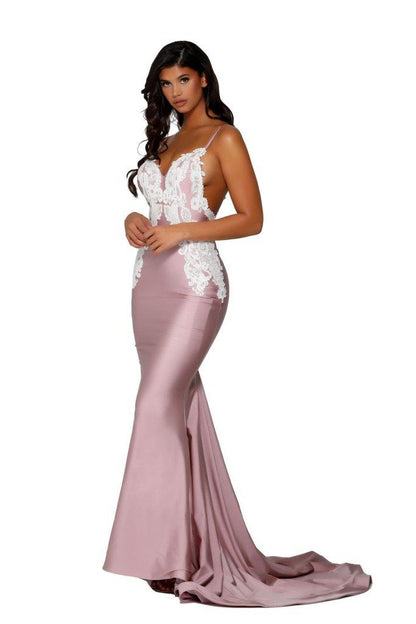 Portia And Scarlett Sexy Long Fitted Prom Dress PS6303 - The Dress Outlet