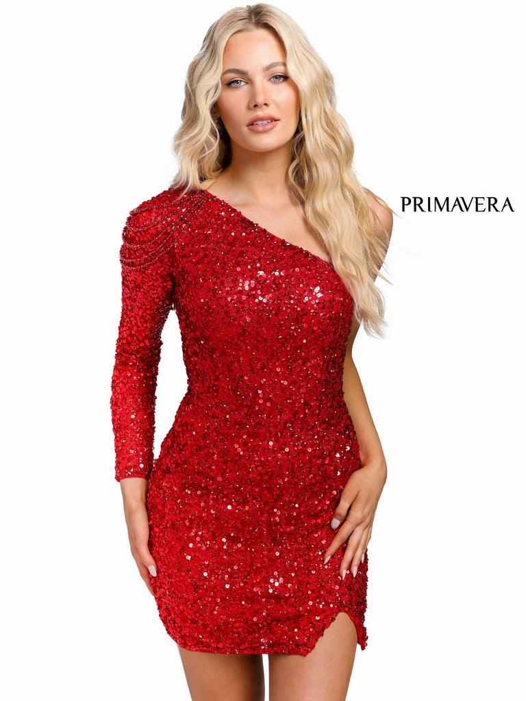 Primavera Couture Beaded Short Prom Dress 3853