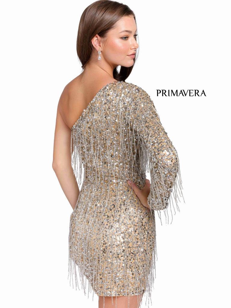 Primavera Couture Beaded Short Prom Dress 3858 - The Dress Outlet