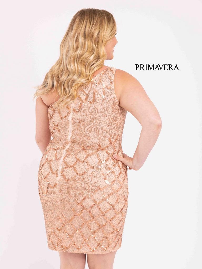 Primavera Couture Fitted Short Plus Size Dress 3885 - The Dress Outlet