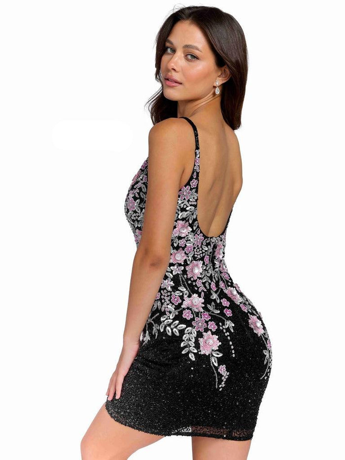 Primavera Couture Fitted Short Prom Dress 3862 - The Dress Outlet