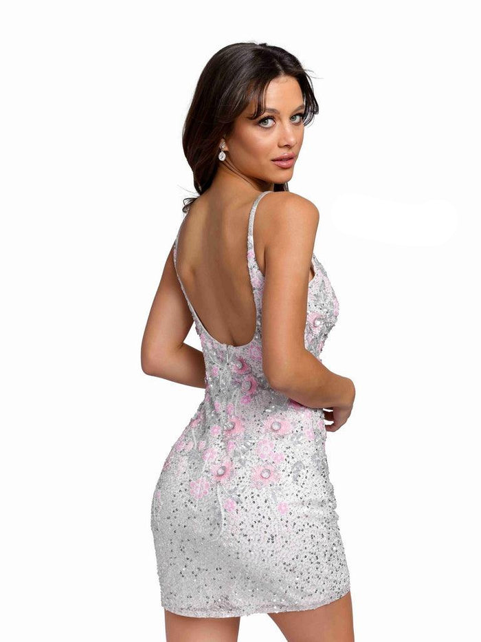 Primavera Couture Fitted Short Prom Dress 3862 - The Dress Outlet