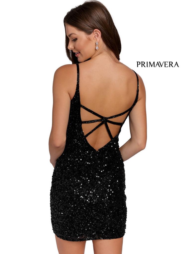Primavera Couture Homecoming Short Beaded Dress 3572 - The Dress Outlet