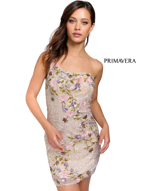 Primavera Couture Prom Floral Sexy Short Dress 3703 - The Dress Outlet