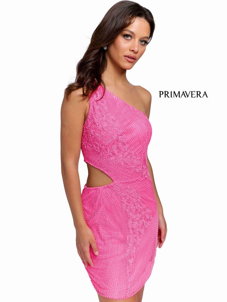 Primavera Couture Prom One Shoulder Short Dress 3840 - The Dress Outlet