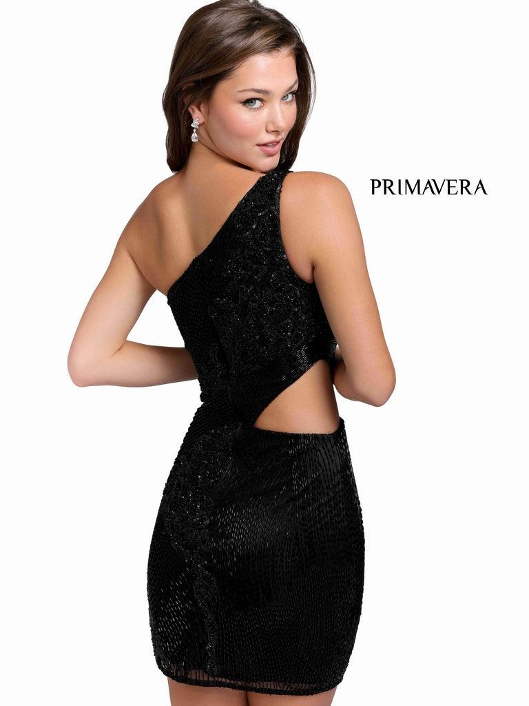 Primavera Couture Prom One Shoulder Short Dress 3840 - The Dress Outlet