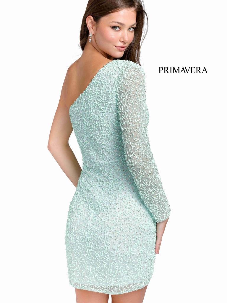 Primavera Couture Prom Short Beaded Dress 3849 - The Dress Outlet