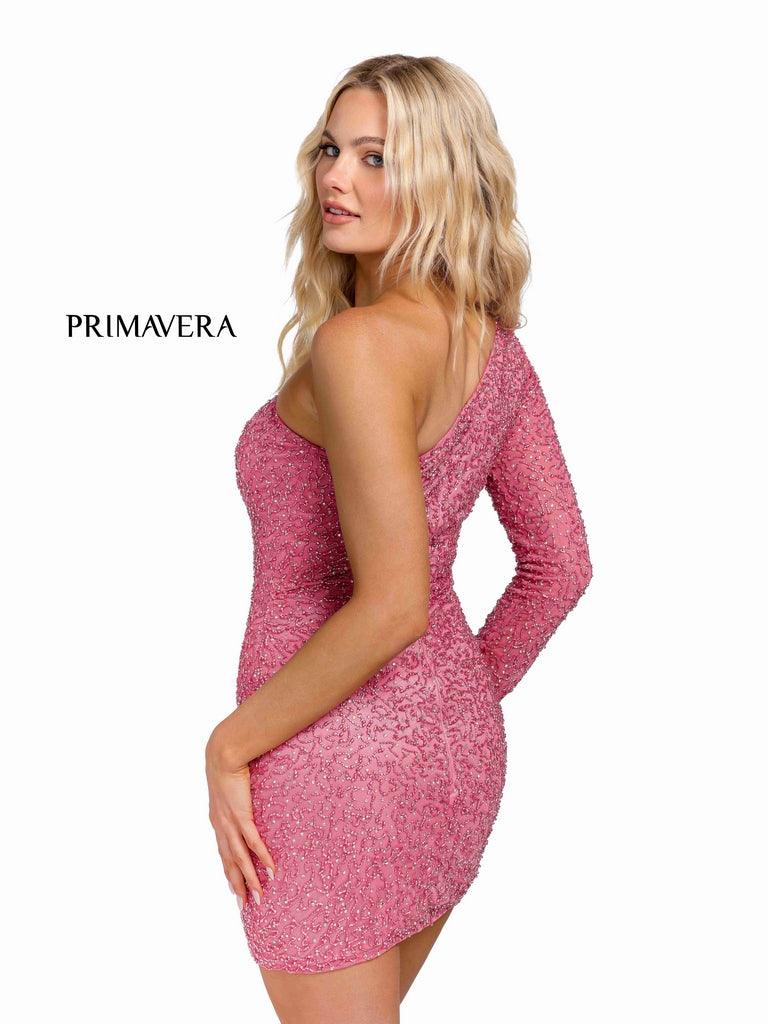 Primavera Couture Prom Short Beaded Dress 3849 - The Dress Outlet