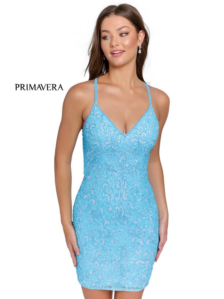 Primavera Couture Prom Short Fitted Dress 3353 - The Dress Outlet