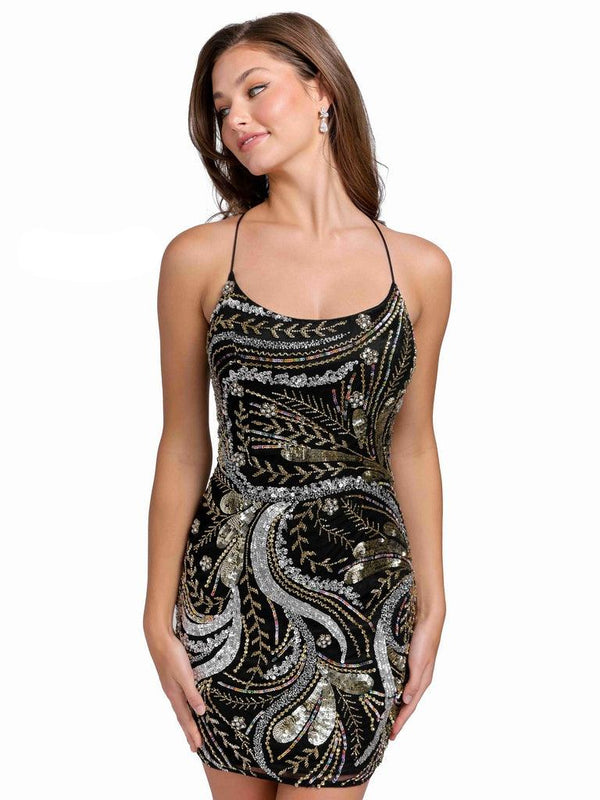 Primavera Couture Prom Short Sexy Fitted Dress 3848