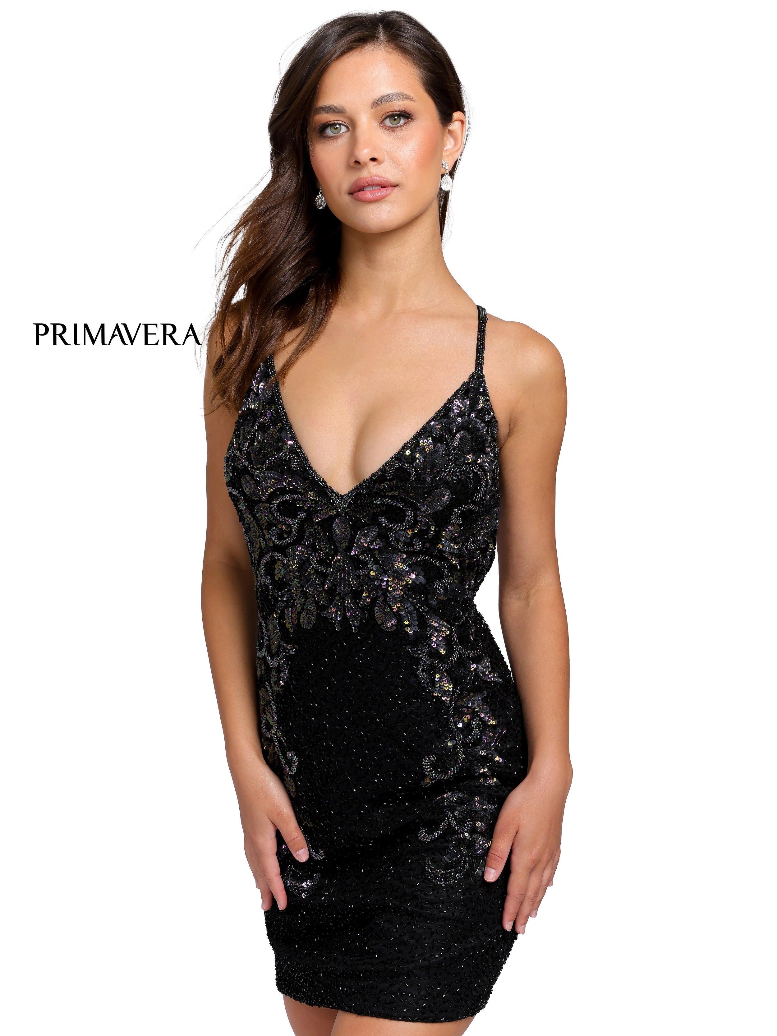 Primavera Couture Short Beaded Cocktail Dress 3516 - The Dress Outlet