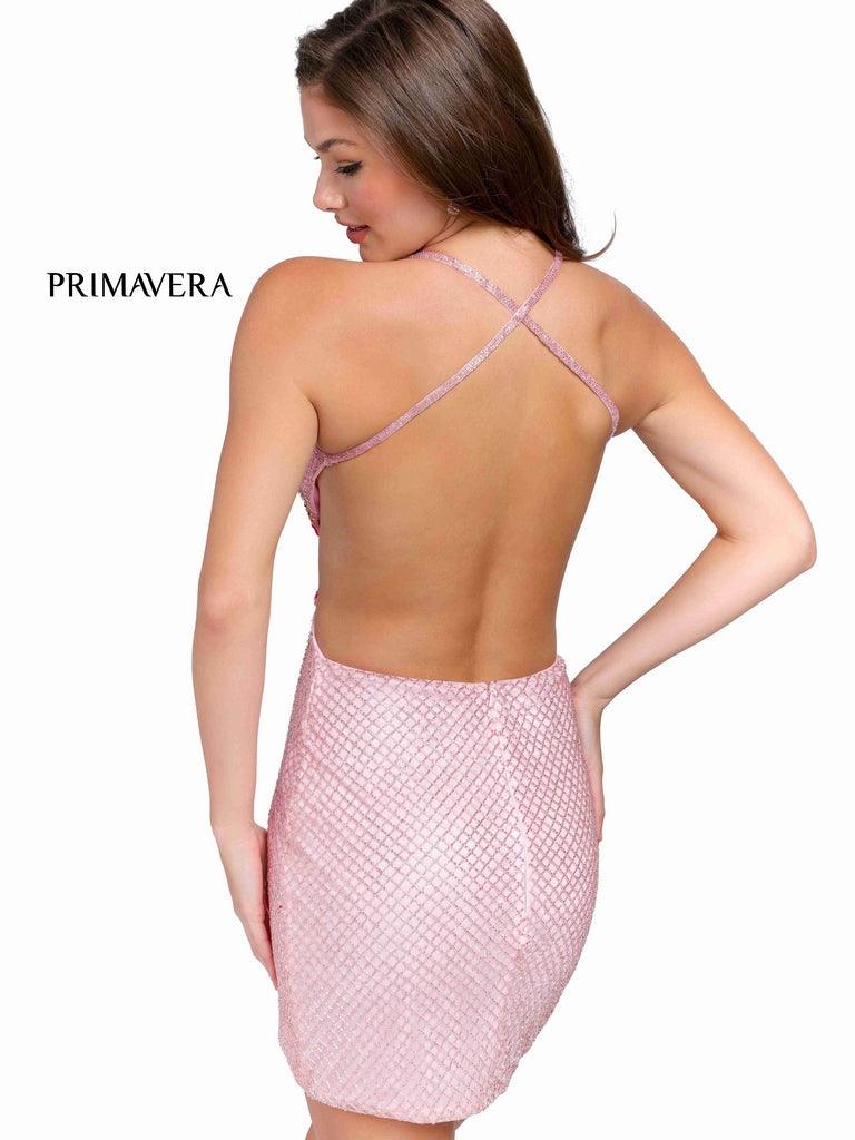 Primavera Couture Short Beaded Sexy Prom Dress 3821 - The Dress Outlet
