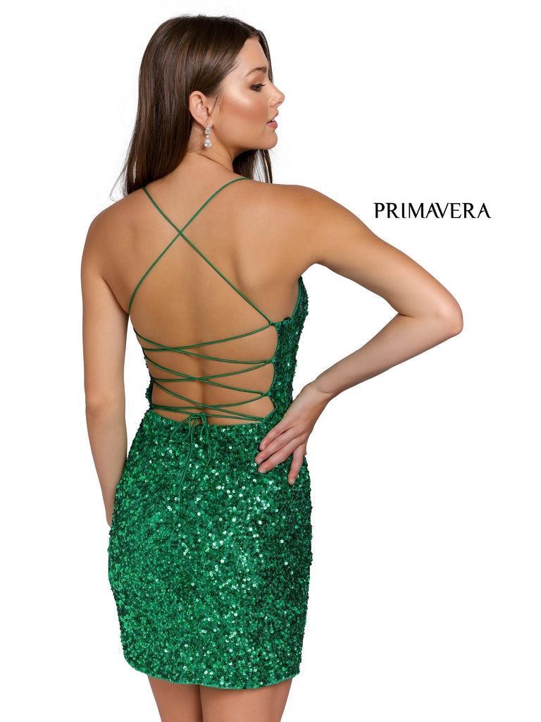Primavera Couture Short Fitted Prom Dress 3351 - The Dress Outlet