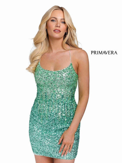 Primavera Couture Short Fitted Sexy Prom Dress 3833 - The Dress Outlet