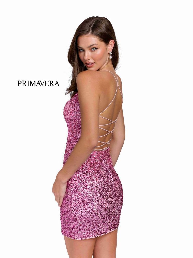 Primavera Couture Short Fitted Sexy Prom Dress 3833 - The Dress Outlet
