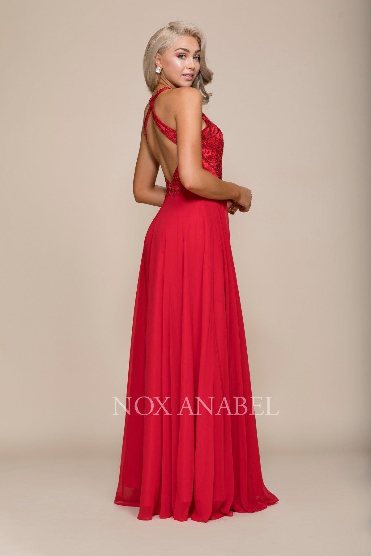 Prom Long Formal Halter Chiffon Dress Sale