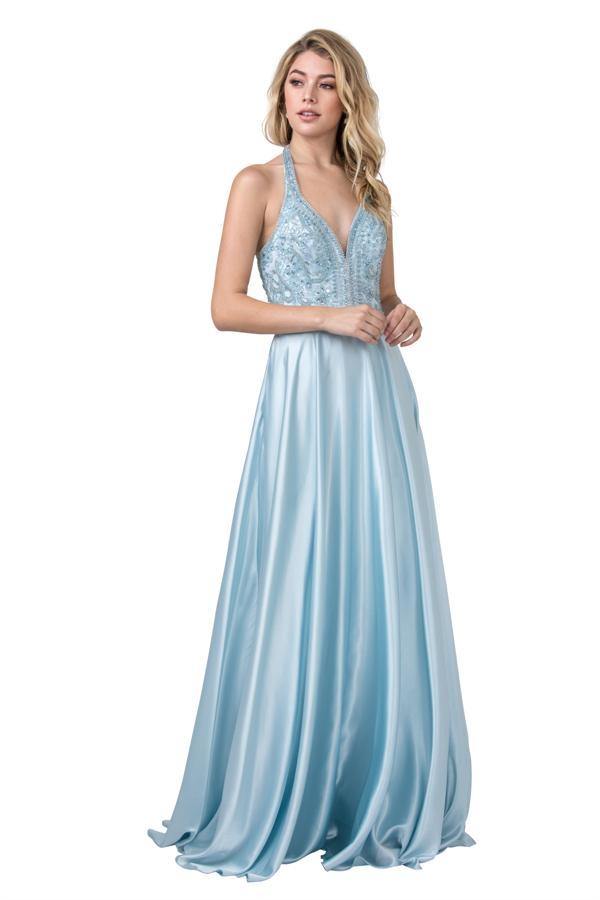 Prom Long Formal Halter Dress Sale - The Dress Outlet