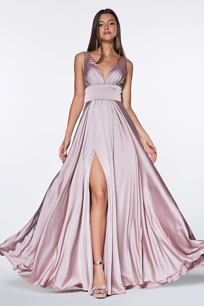 Prom Long High Slit Dress - The Dress Outlet