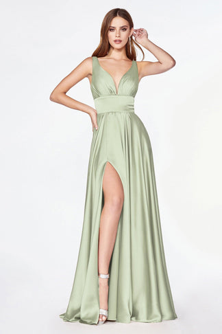 Emerald Cinderella Divine CD7469 Prom Long High Slit Dress for $129.0 ...