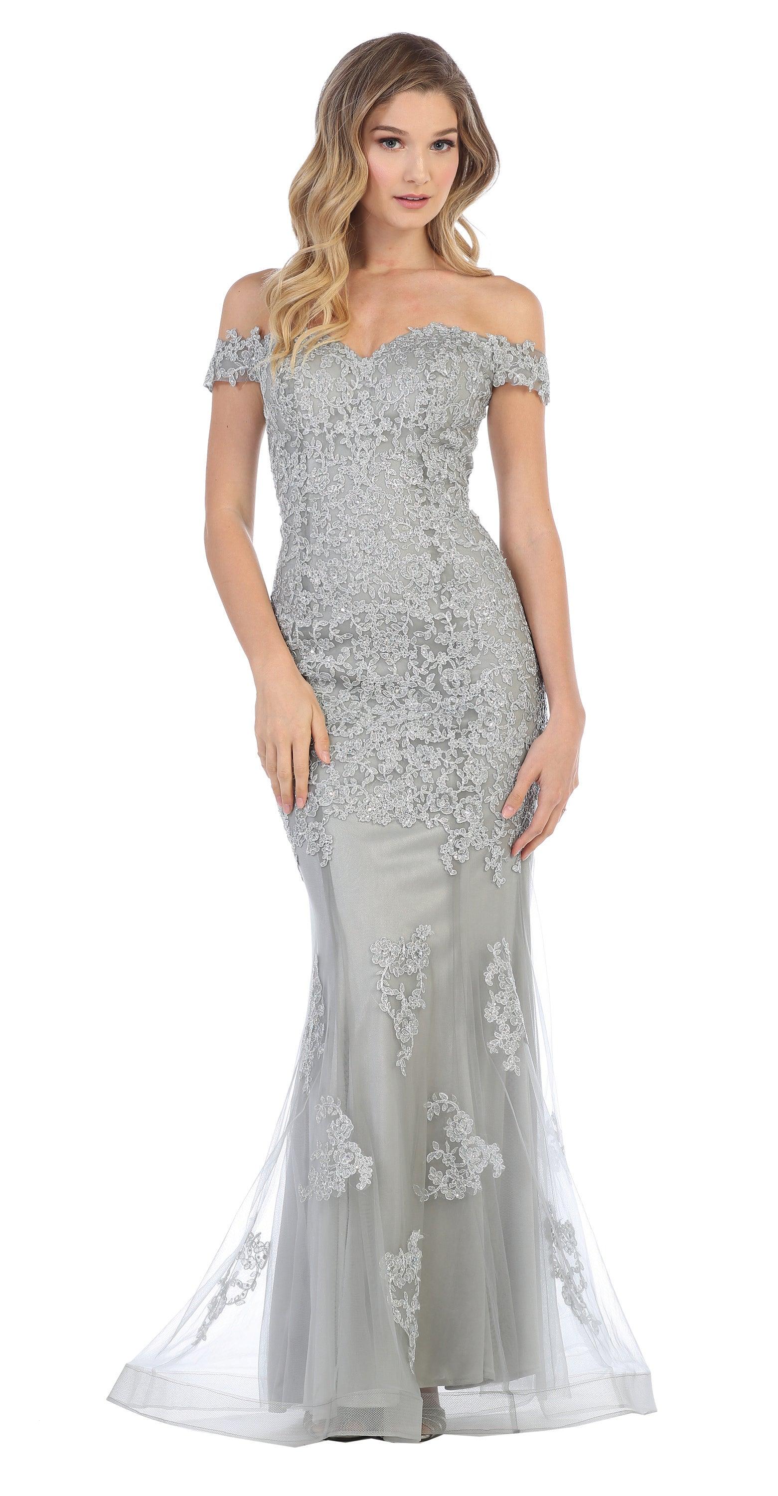 Prom Long Off Shoulder Fitted Formal Dress