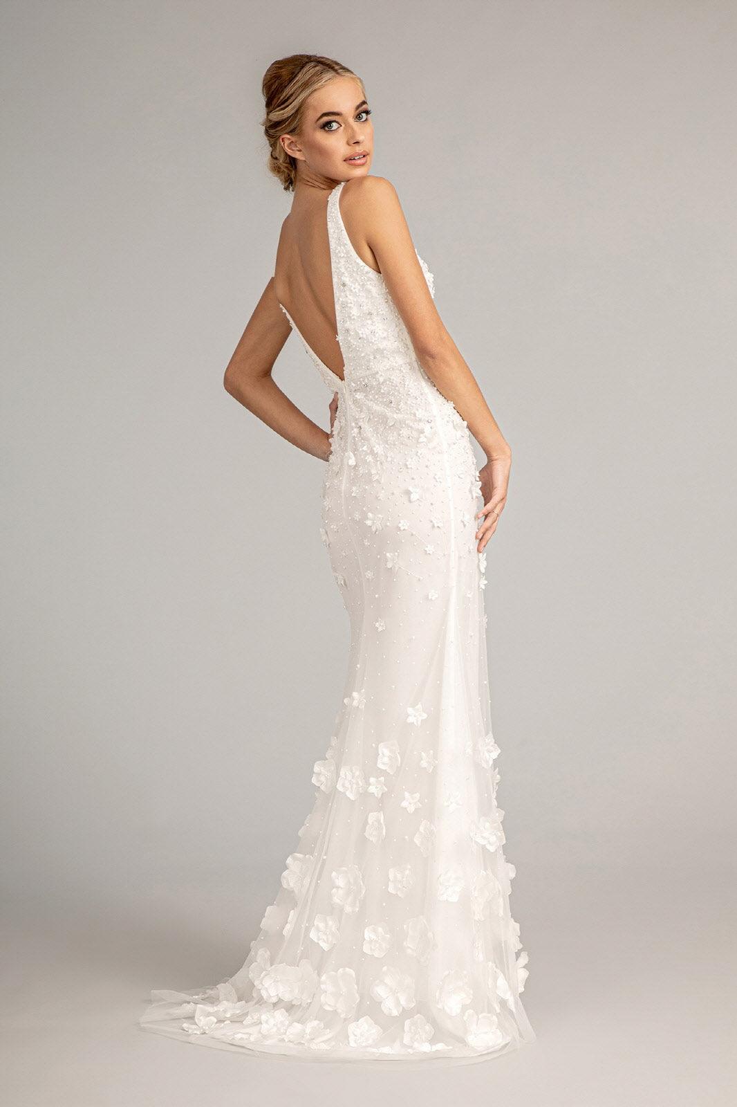 Prom Long Sleeveless Formal Mesh Mermaid Gown