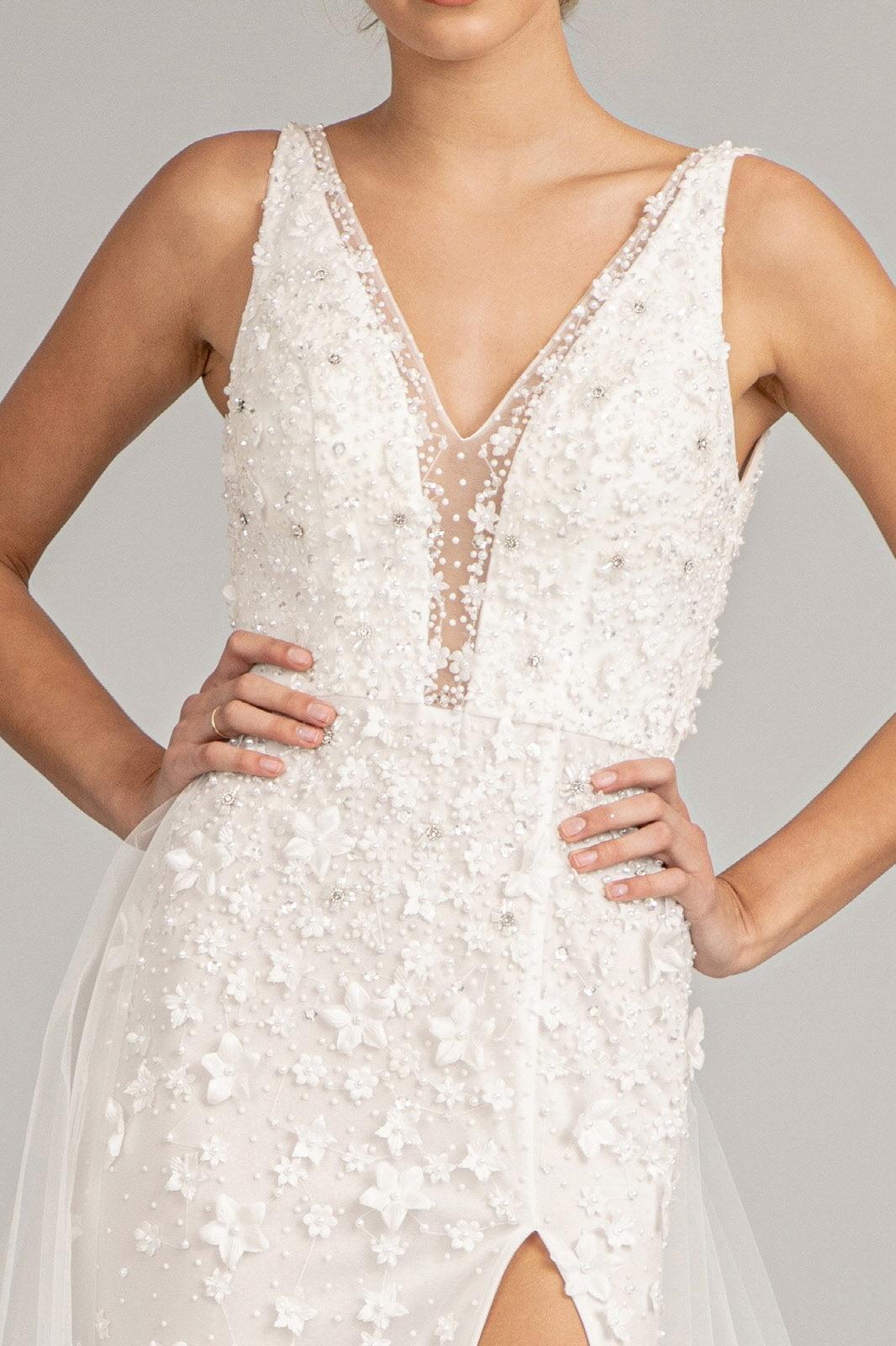 Prom Long Sleeveless Formal Mesh Mermaid Gown