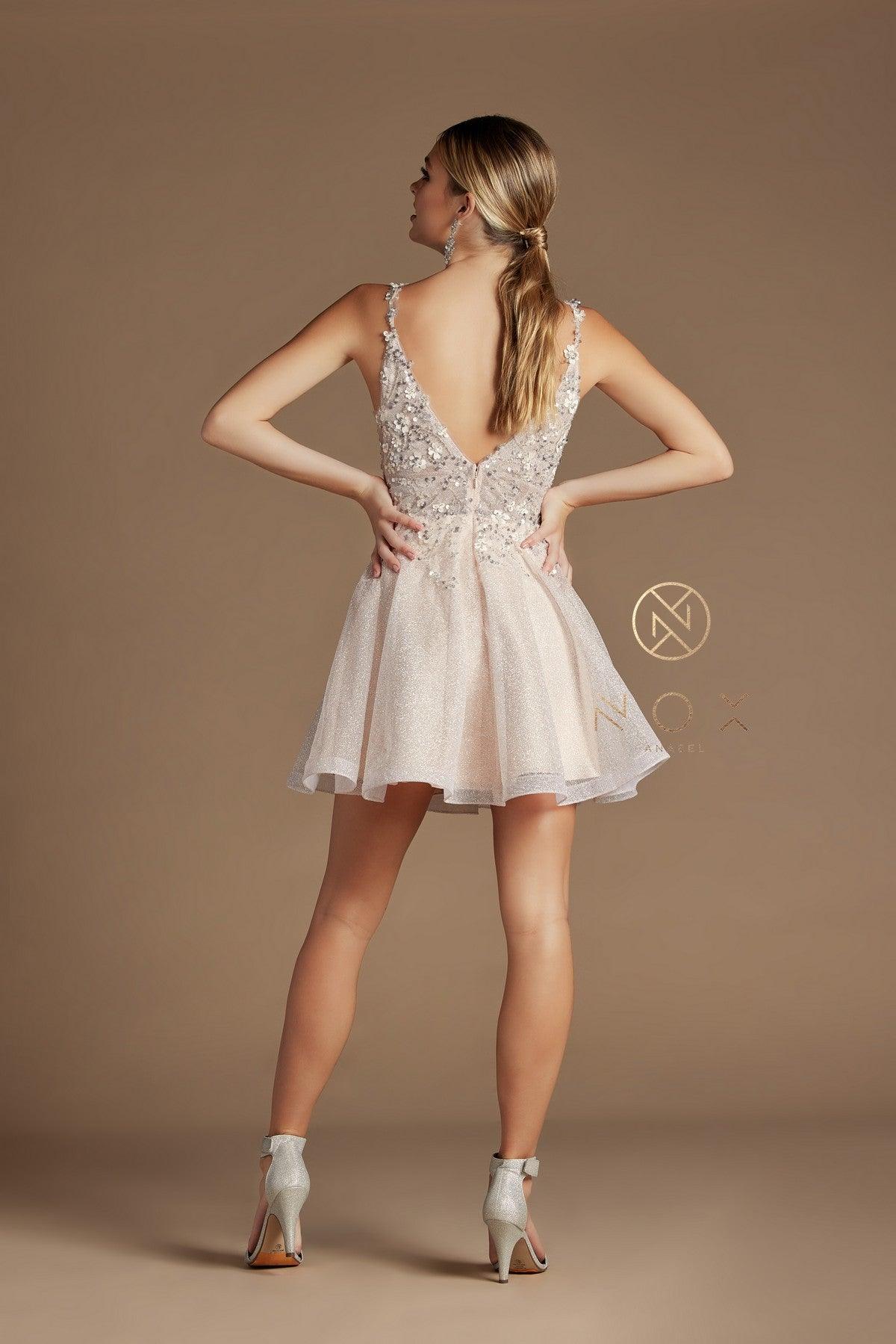 Prom Short Homecoming Glitter Dress - The Dress Outlet