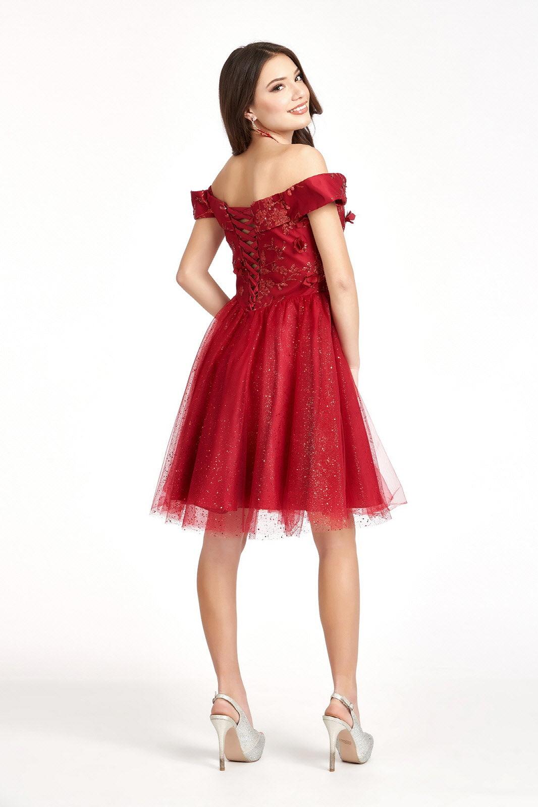 white christmas dresses Lilac Tulle Knee Length Party Dress, Lovely A-Line Off the Shoulder Ev main image 1