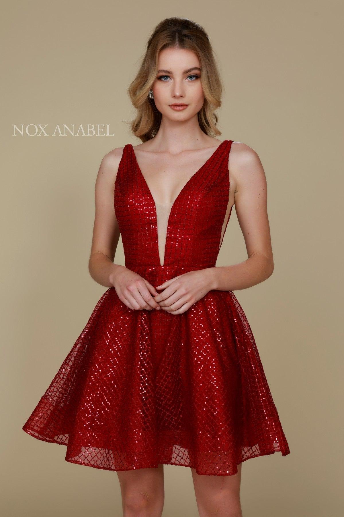 Prom Short Sleeveless Homecoming Glitter Dress Sale - The Dress Outlet