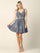 Prom Short Sleeveless Metallic Cocktail Dress - The Dress Outlet