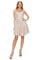 Prom Short Spaghetti Strap Metallic Glitter Dress - The Dress Outlet