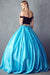 Quinceanera Long Off Shoulder Two Piece Ball Gown - The Dress Outlet