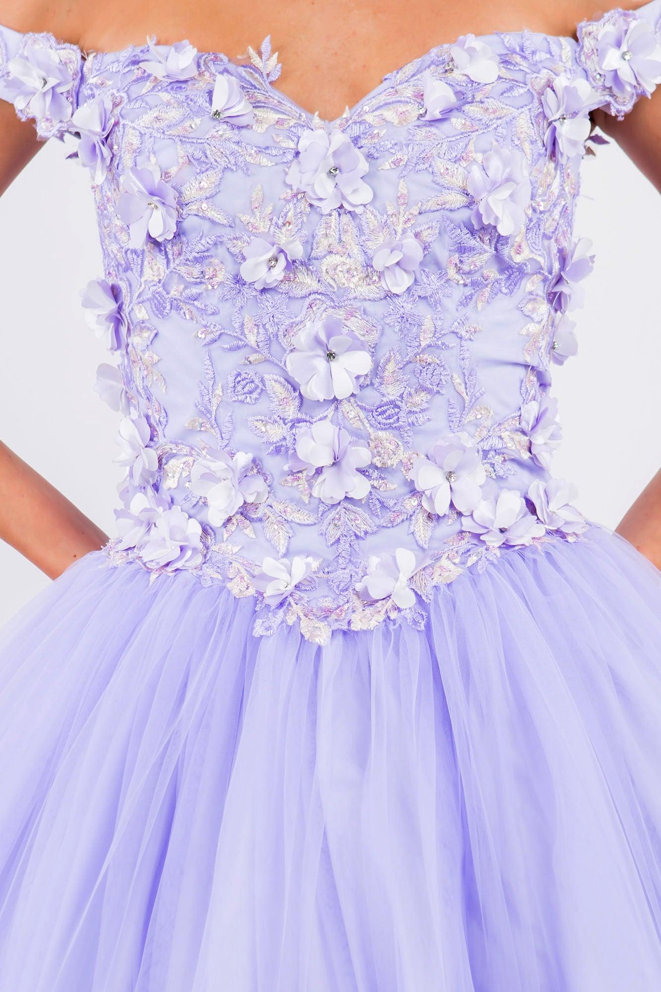 Quinceanera Off Shoulder Long Dress