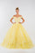Quinceanera Off Shoulder Long Mesh Dress - The Dress Outlet